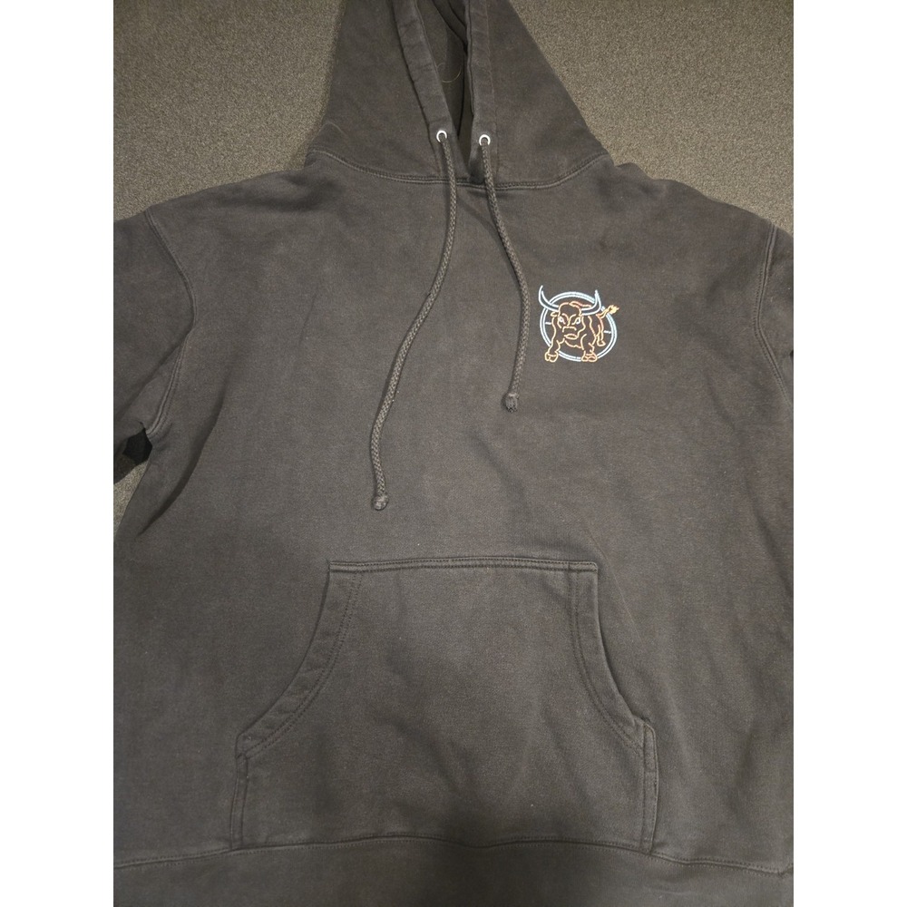 Diesel Power Hoodie Mens Large Black Embroidered Bull Diesel Truck Sweatshirt